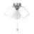 Generation Lighting Fan 3-light Dimmable Emile Ceiling Fan Light Kit in Brushed Nickel finish-690090425