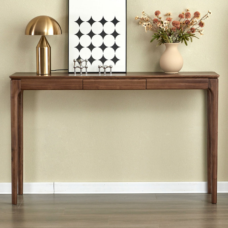 Console simple de style chinois, H 33,5 po x l 54,3 po x P 12,6 po