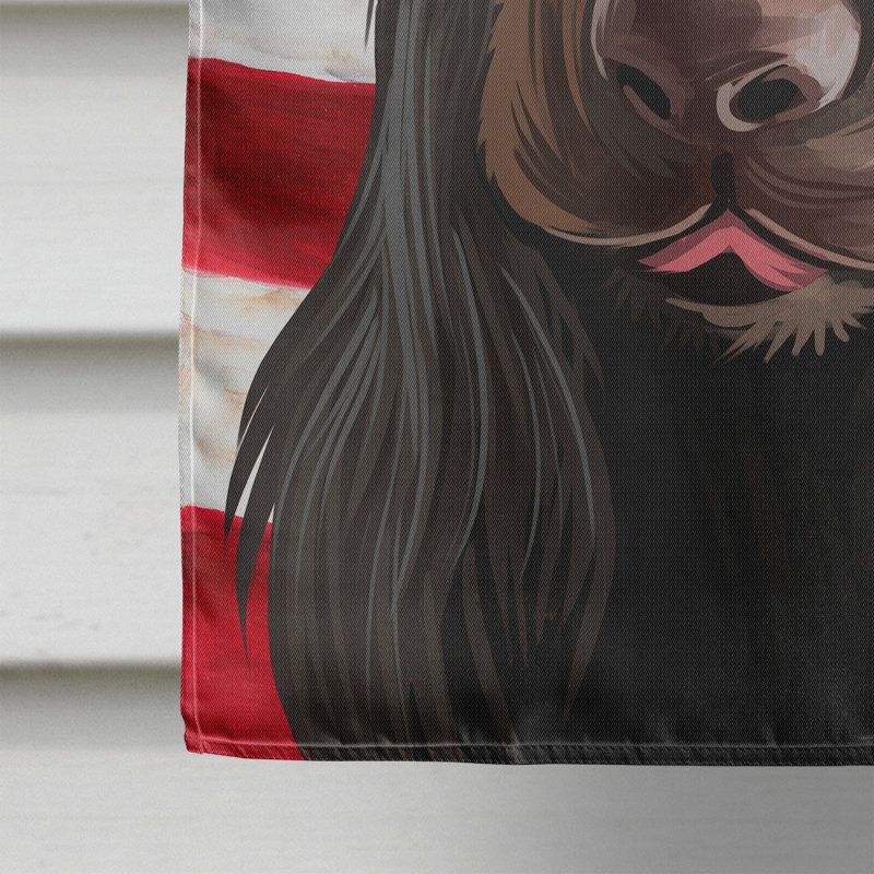 Polyester à 2 côtés 28 x 40 po drapeau maison, Field spaniel