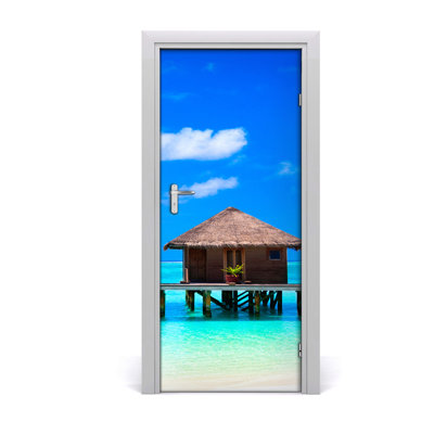 Houses On Water Door Decal