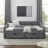 Full Size Daybed With Drawers Upholstered Tufted Sofa Bed, With Button On Back And Copper Nail On Waved Shape Arms, Beige (80.5''X55.5''X27.5'')-1277937204-1277937206