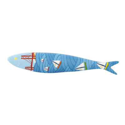 Sardine Handmade Coastal Nautical & Beach Wall Decor on Earthenware