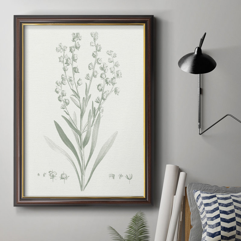 Botanical Study in Sage I - Peinture sur toile encadrée, H 27 po x l 18 po x P 2,5 po