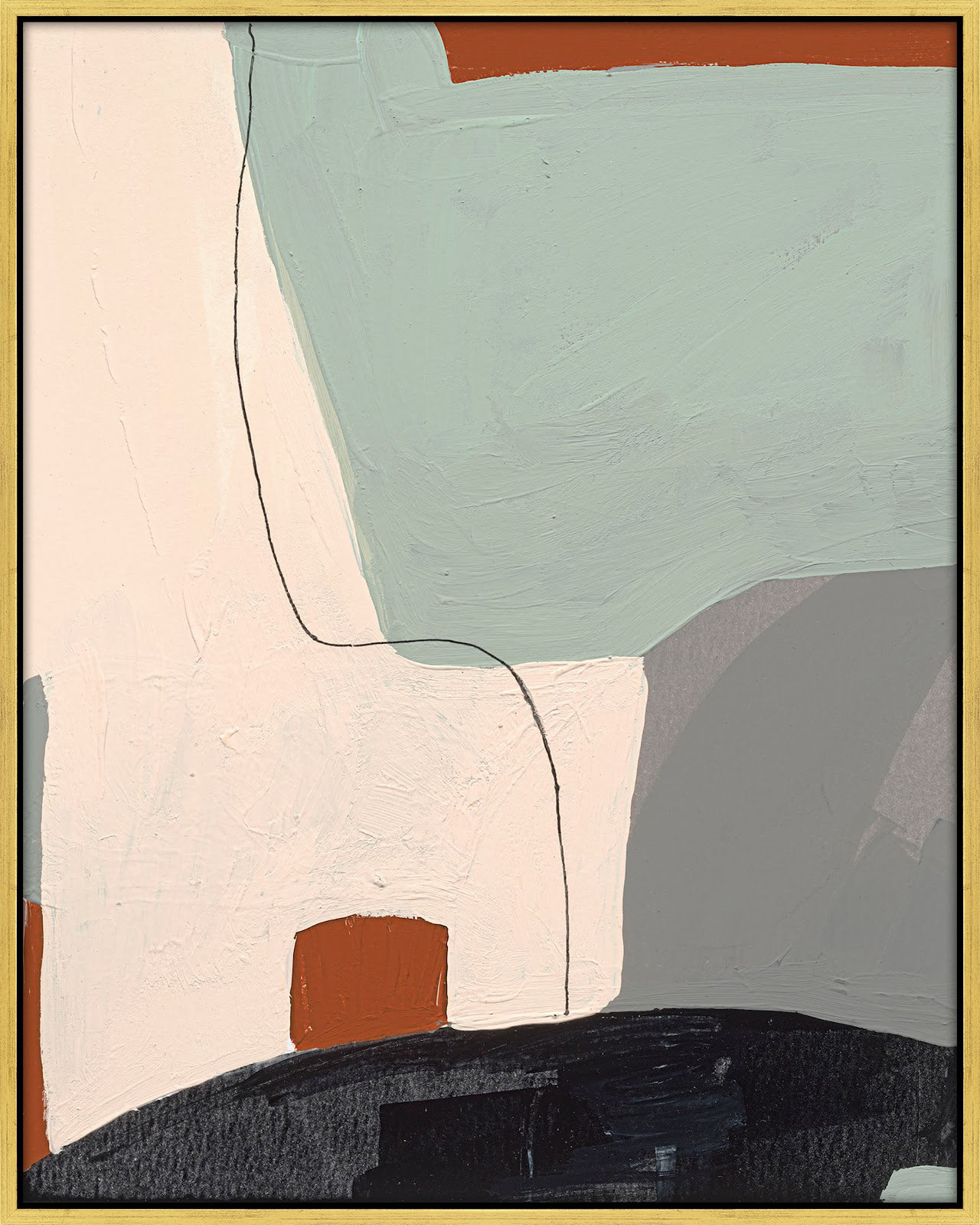Dreamscape 3 Print by Andrea Stokes, 25" H x 20" W x 1.38" D, Gold Framed
