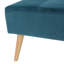 Avec revêtement en velours bleu sarcelle et style Mid-Century moderne, pieds solides, couvre-pieds en bouleau de 30,5 x 30,5 x 17 po