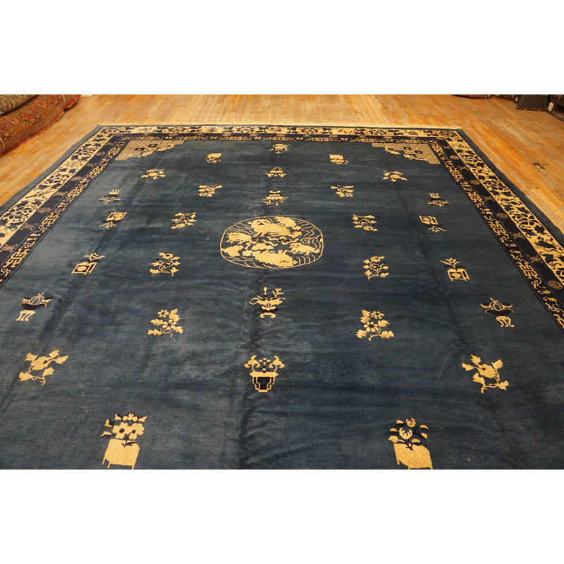 Antique Chinese - Peking Room Size Blue Rug