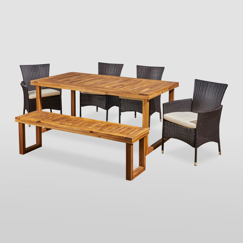 Ensemble repas 6 pièces avec coussins Derlyum