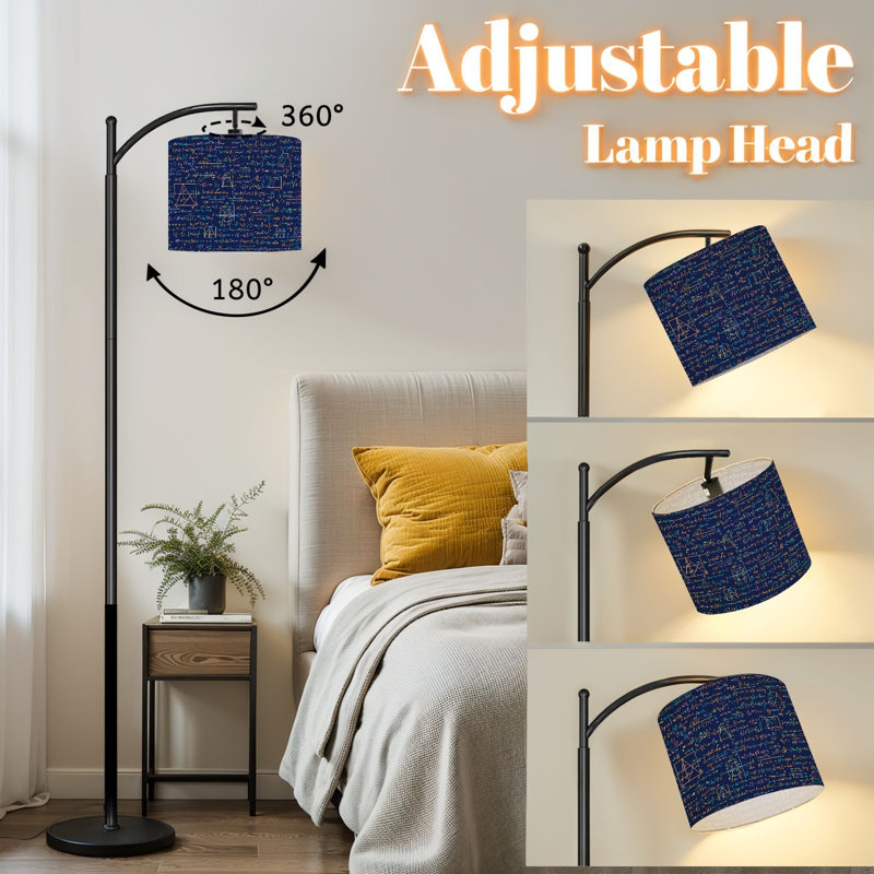 Lampe sur pied à arc avec abat-jour réglable rétro éducation Trigonometry Law