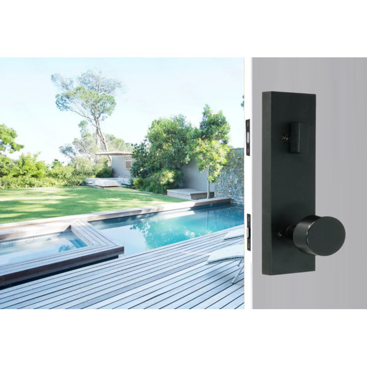 Handleset with Deadbolt and Transitional Door and Rosette