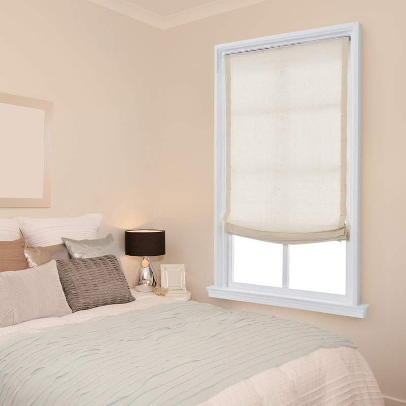 Room Darkening Roman shade, Beige, 27"W x 64"L