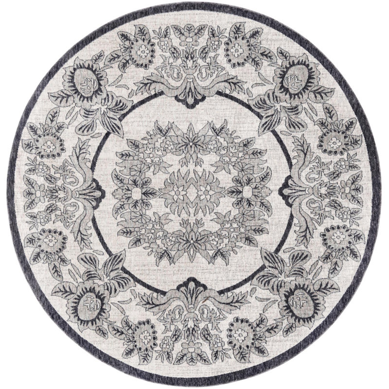 Policarpio Oriental Indoor Rug, Round 7'