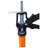 Adjustable Steel Support Pole System with Non-Slip Pads, Orange (2-Pack)