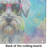 Schnauzer Hippie Dawg Glass Cutting Board Large