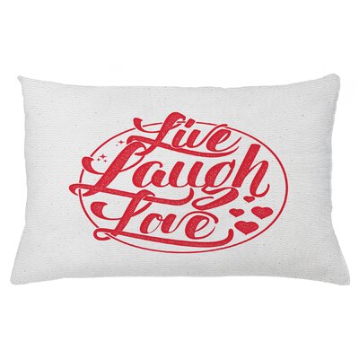 Live Laugh Love Indoor / Outdoor Lumbar Pillow Cover -  Ambesonne, min_35814_26x16