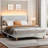 Upholstered Platform Bed Wood Bed Frame With LED Headboard-755949444-755949442