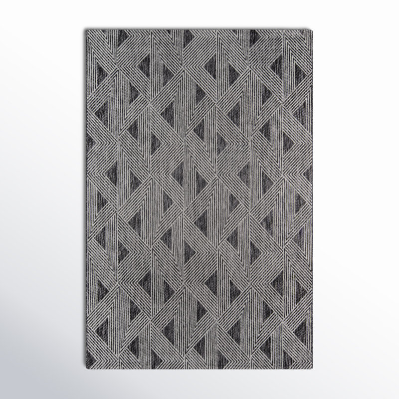 Nysa Geometric Indoor / Outdoor Rug, Rectangle 3'3" x 5'