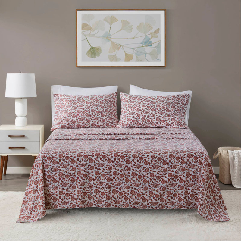 Ensemble de draps 4 pièces rouille