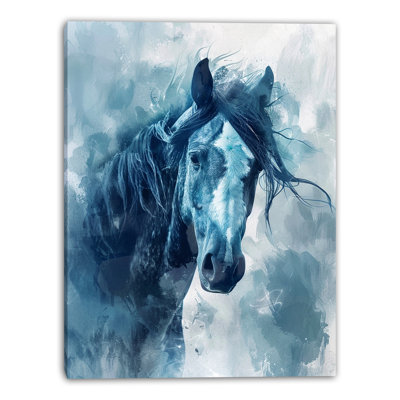 Blue Wash Wrapped Canvas Wall Art