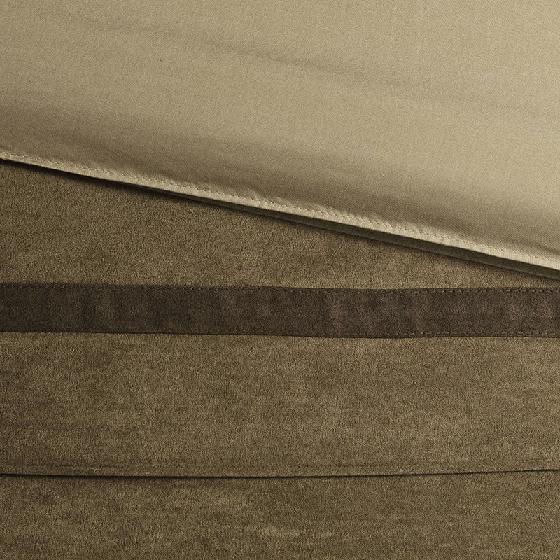 Couette double - Ensemble de chambre en 7 pièces en suédine synthétique douce et confortable