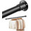 Tringle de garde-robe, tringle ajustable noire robuste, tringle de tension pour tringle de penderie pour suspendre les vêtements, barres de placard en métal de 17 à 52 pouces à fixation murale pour garde-robe