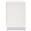 Table de chevet blanche 2 tiroirs ultrabrillante