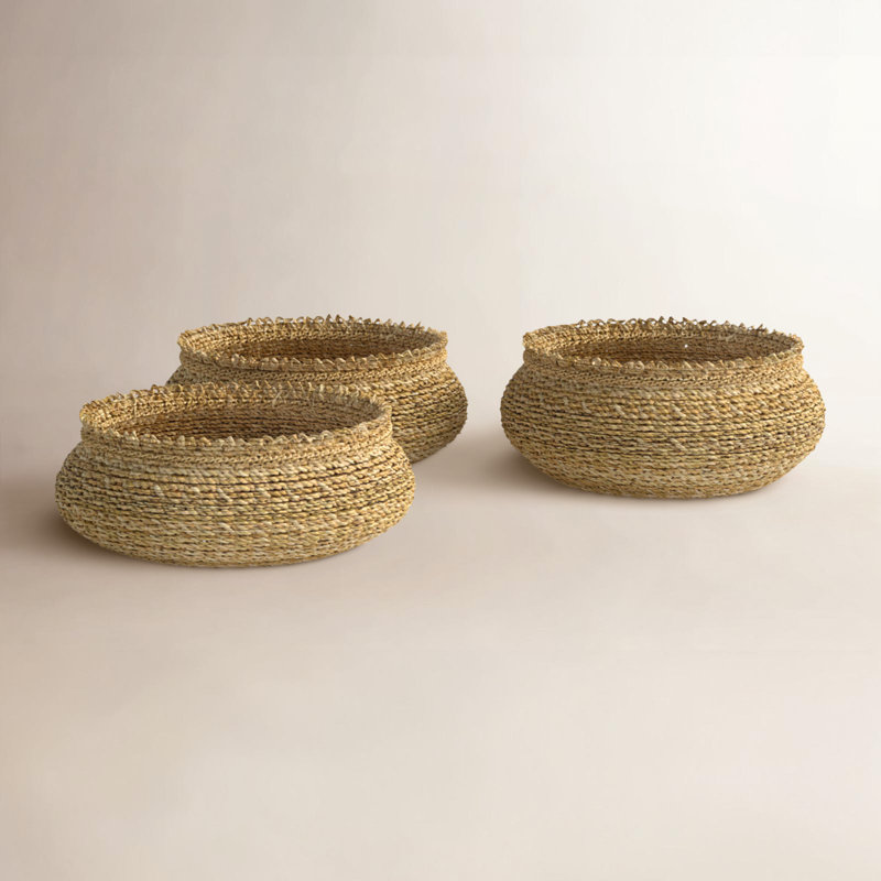 Handmade Seagrass Decorative Basket Set