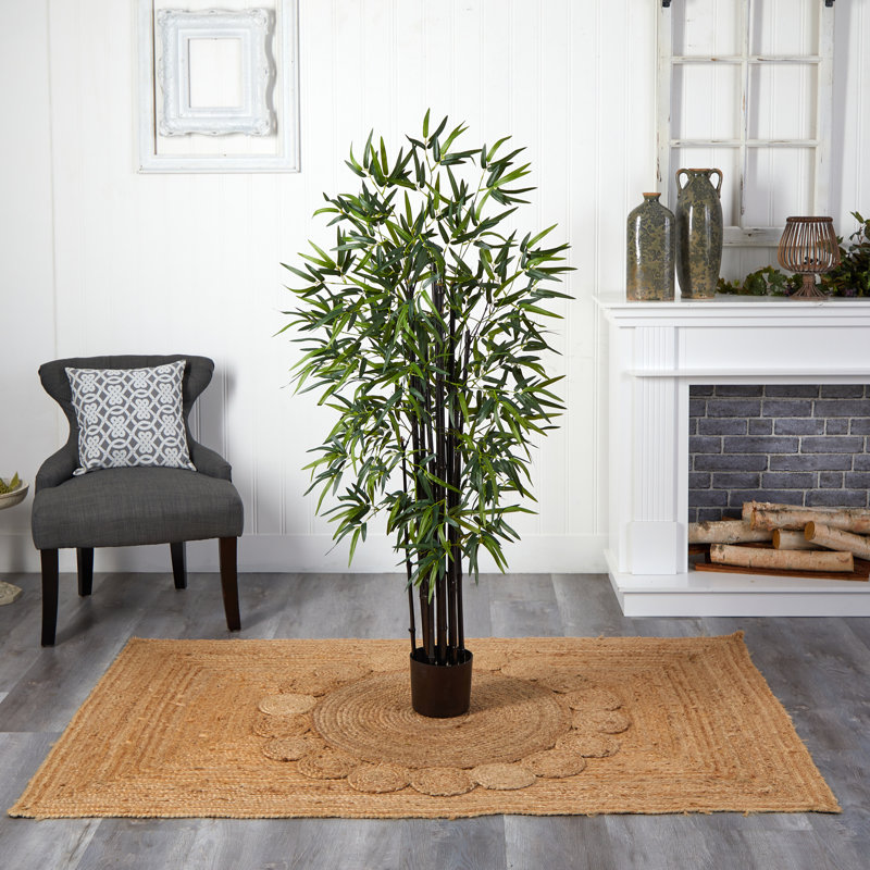 Bambou artificiel en pot, H 60 po x l 31,5 po x P 31,5 po / 750 feuilles