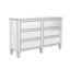 Commode décorative 56,1 po Kandiyohi, commode à miroir, armoire de rangement avec 6 tiroirs