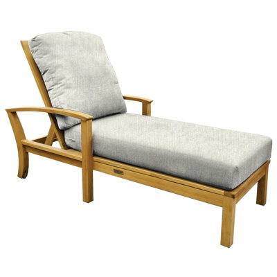 St. Lucia Outdoor Teak Chaise Lounge