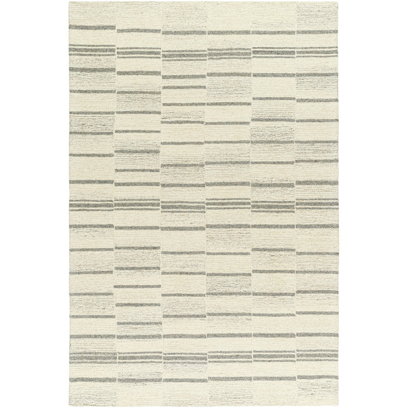 Androulla Wool Striped Indoor Rug, Rectangle 8'10" x 12'