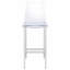 Tabourets de bar transparents et chromés pour l'extérieur (ensemble de 2)