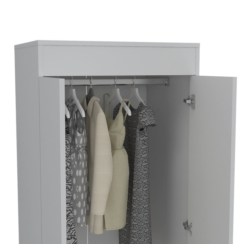 Armoire Alabama, une grande armoire, deux tiroirs