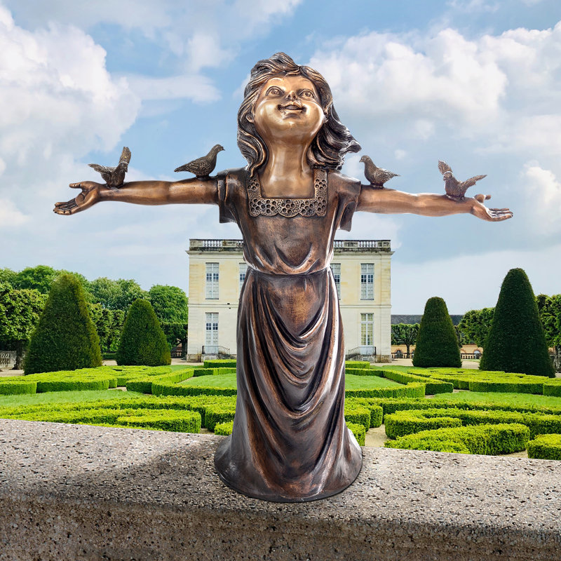 Basking in God's Glory Cast Bronze Garden Statue