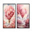 «Pink Whimsical Balloon Magic», ensemble d'art mural sur toile en montgolfière-102575803-102575809
