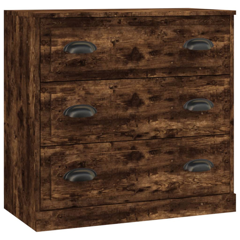 Kerio Sideboards 3 pcs Engineered Wood, Smoked Oak