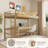 Twin Loft Bed with Removable Ladder & Safety Guardrail, Heavy Duty Metal Frame 400 Lbs Capacity-593291543