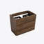 Armoire de plancher SANS lavabo, couleur noyer, avec trois tiroirs