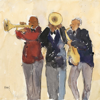 Jazz Trio II by Samuel Dixon - Wrapped Canvas Painting