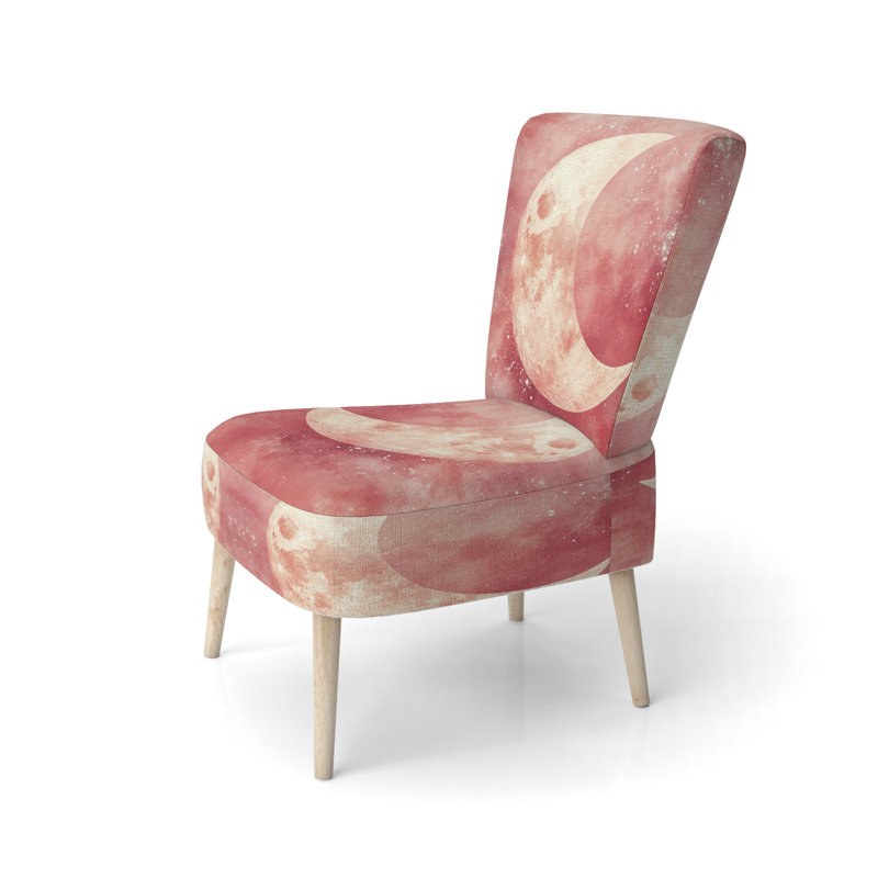 Chaise d'appoint Moon - chaise d'appoint Celestial Glow II Blush, Side Chair Armless