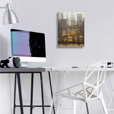«Uptown City II» par Tim O'Toole, art mural en verre acrylique