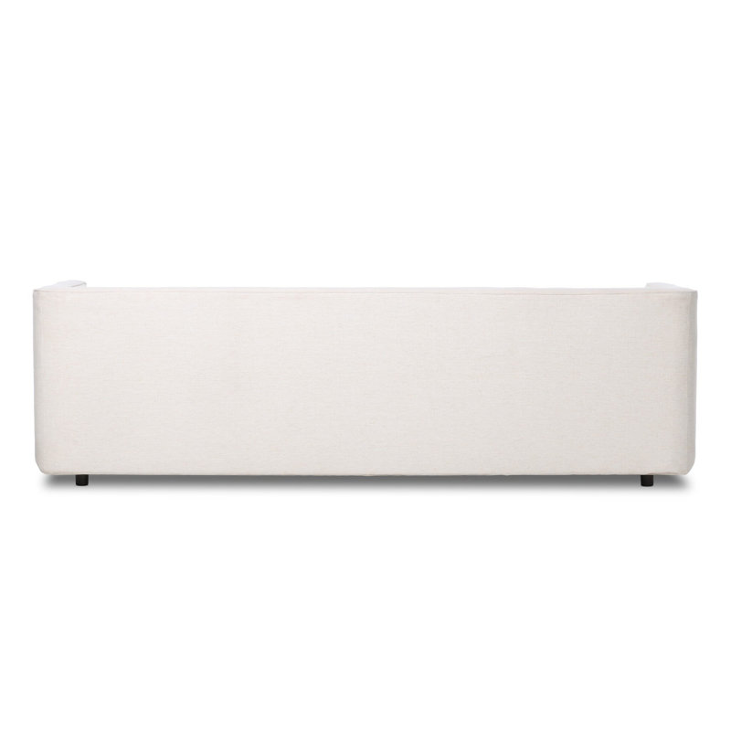 Phillip 94.5" Upholstered Sofa, Nomad Snow Crypton Top Grain Leather