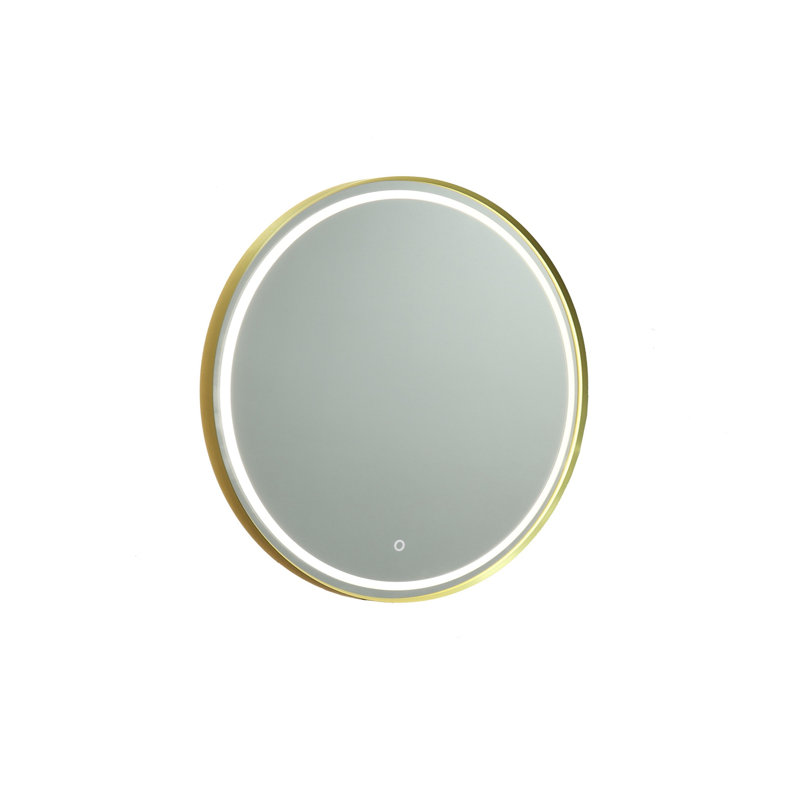 Renz - Miroir rond - Laiton brossé