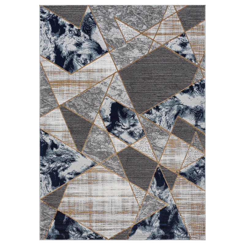 Tapis moderne abstrait abstrait Tabernash, Rectangle 7 pi 10 po x 10 pi 10 po