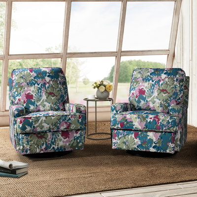 Amorita 30" Wide Manual Swivel Standard Nursery Rocking Recliner Chair