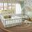 Twin House Floor Bed with Door & Full-Length Guardrails – Double Twin Floor Bed for Kids, Multi-Functional, White-15511612-15511613
