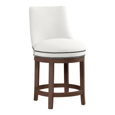 Vesper Upholstered Stool with Solid Wood Frame