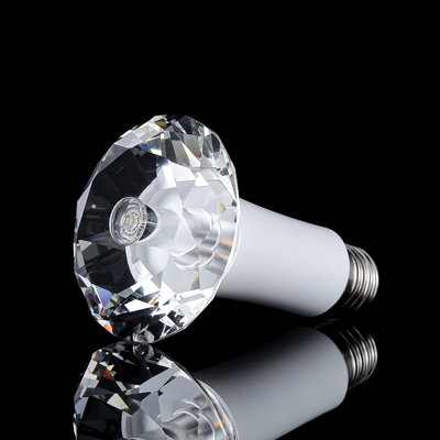 Éclairage en cristal, ampoules DEL, blanc chaud 3000 K, ampoules à culot moyen E26 / 27 (culot non inclus), ampoule DEL à culot intermédiaire
