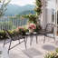 3 Piece Patio Bistro Set Rattan Chairs with Side Table