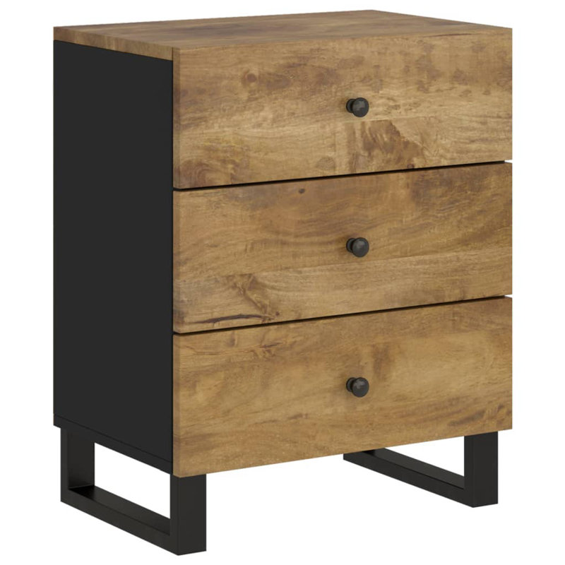 Alberta 55cm W Metal Bedside Table