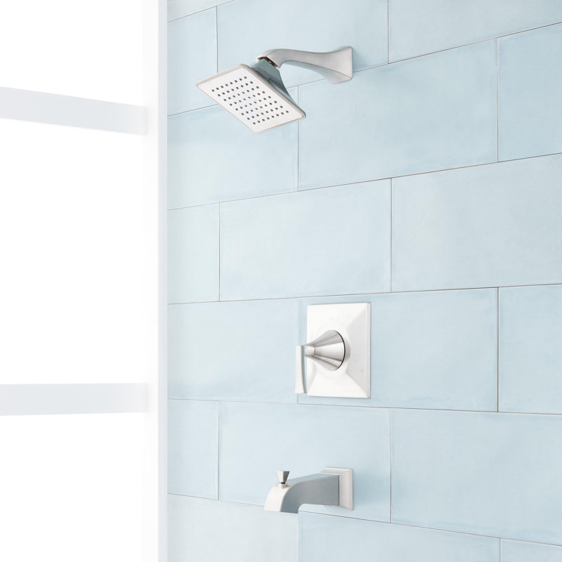 Vilamonte Pressure Balance Tub and Shower Set, Matte Black